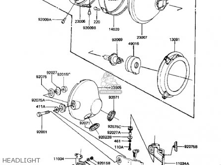 HEADLIGHT - KZ1000K2 LTD 1982 USA CANADA