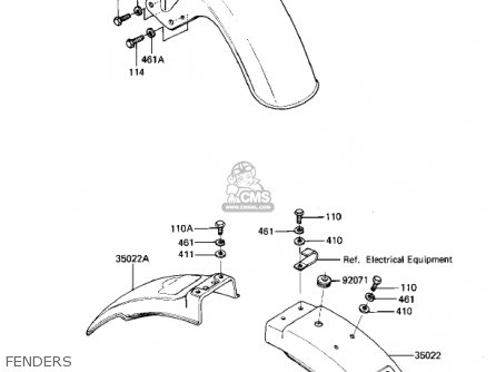 FENDERS - KZ1000K2 LTD 1982 USA CANADA