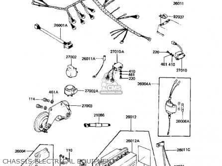 CHASSIS ELECTRICAL EQUIPMENT - KZ1000K2 LTD 1982 USA CANADA