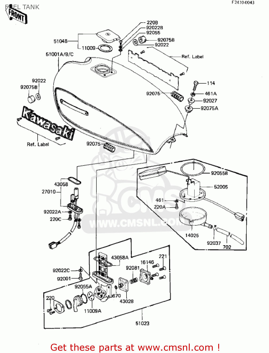 FUEL TANK KZ1000M1 CSR 1981 USA CANADA