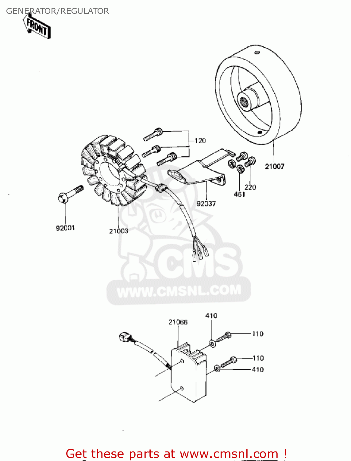 GENERATOR/REGULATOR KZ1000M1 CSR 1981 USA CANADA