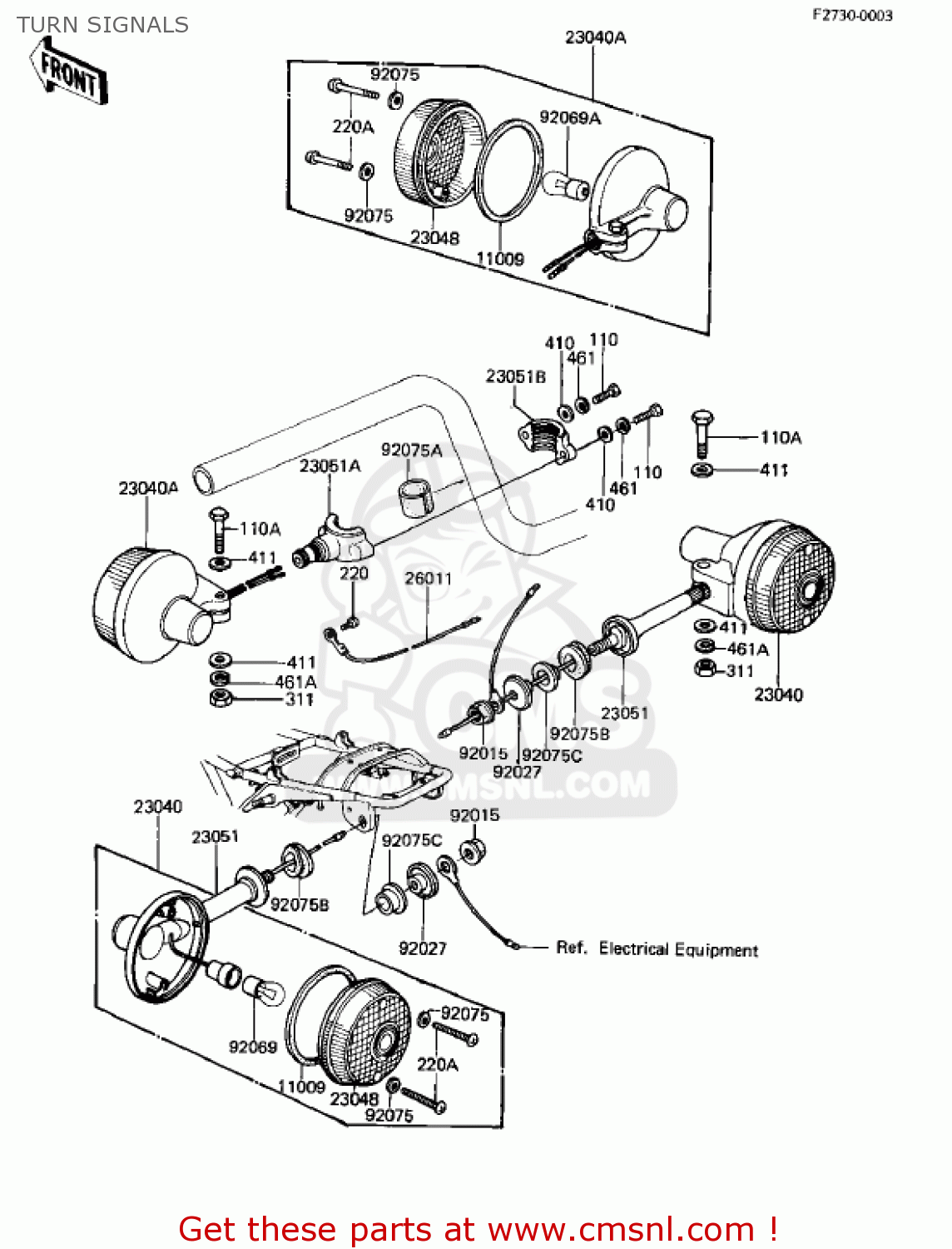 TURN SIGNALS KZ1000M1 CSR 1981 USA CANADA