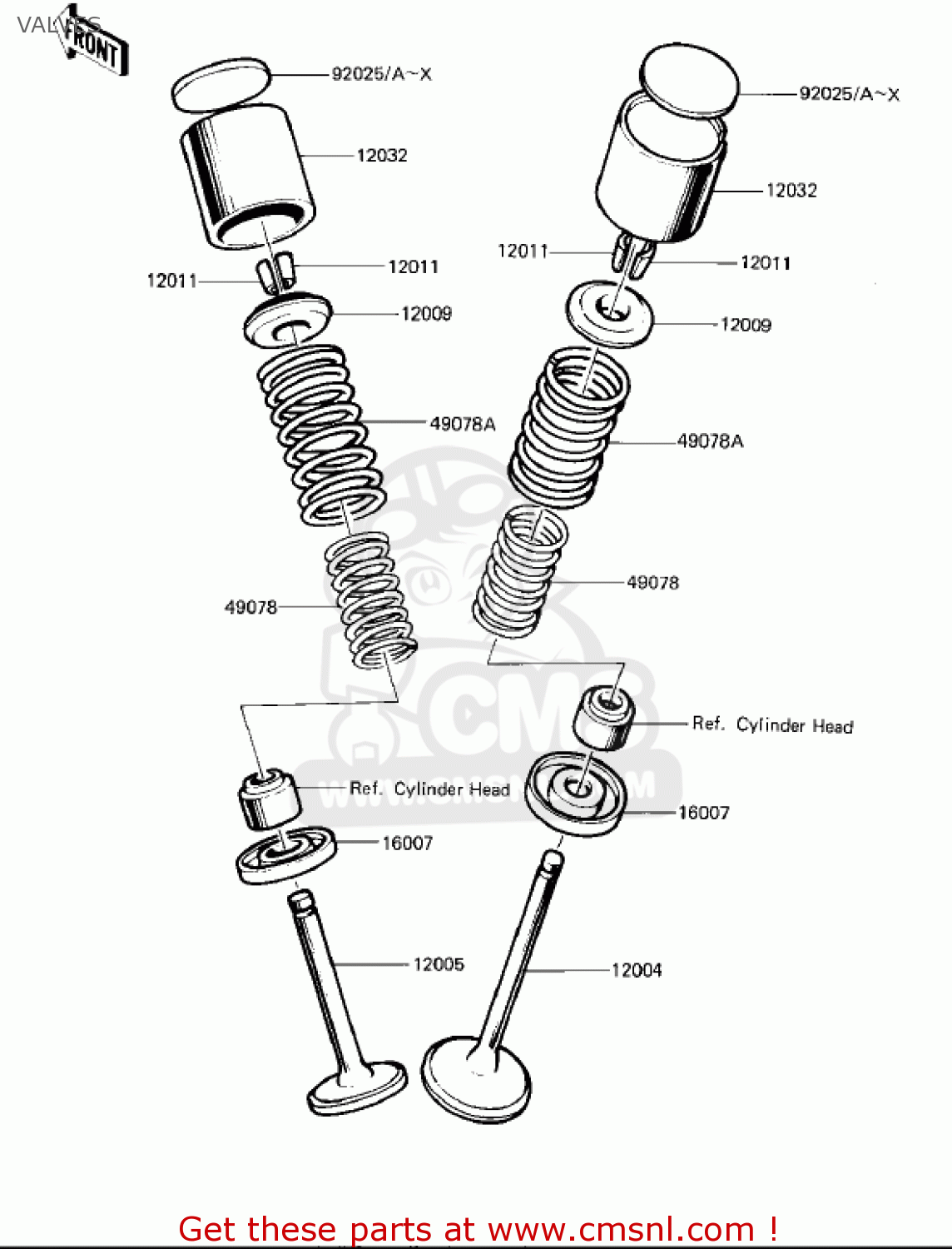 VALVES KZ1000M1 CSR 1981 USA CANADA