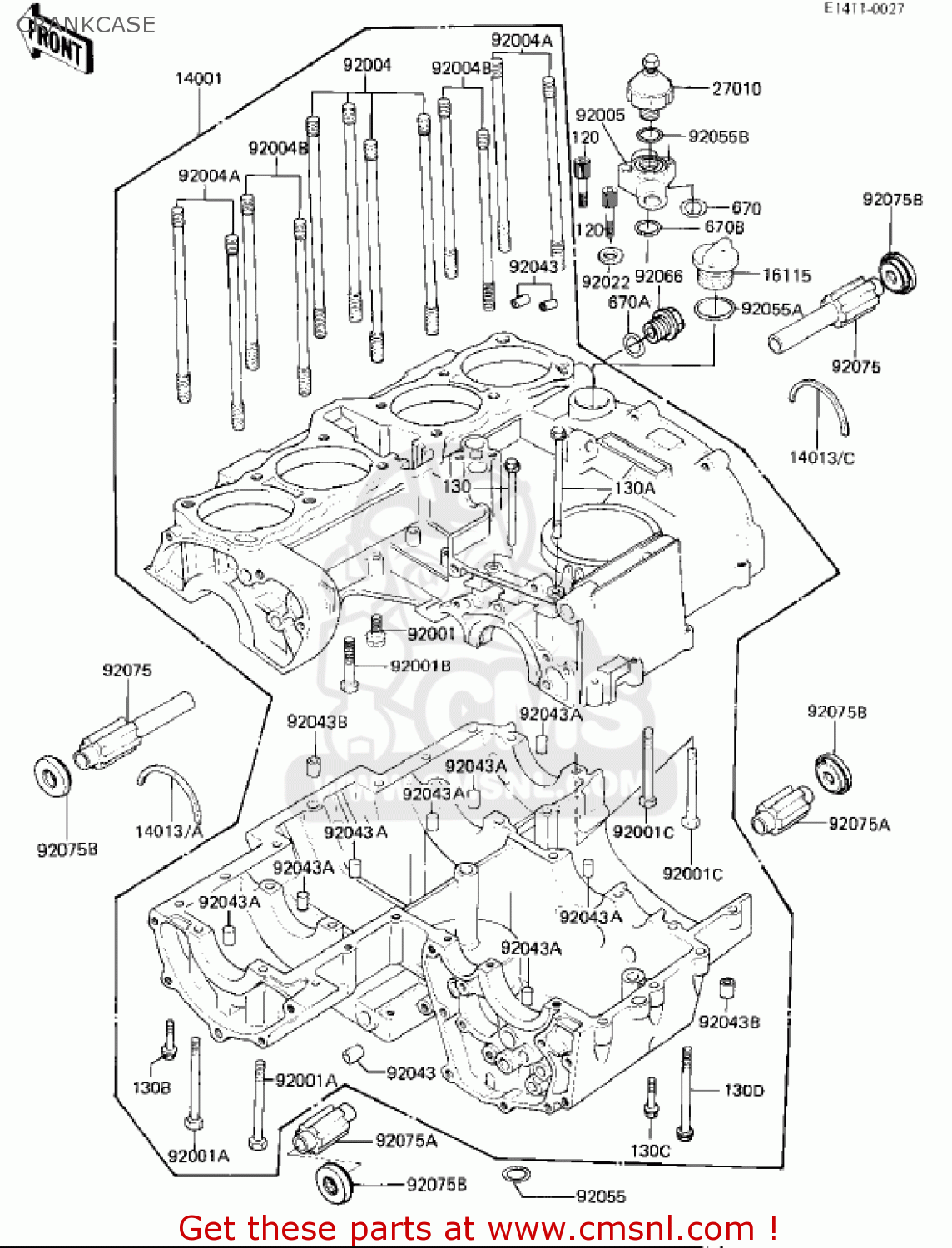 CRANKCASE KZ1000M1 CSR 1981 USA CANADA
