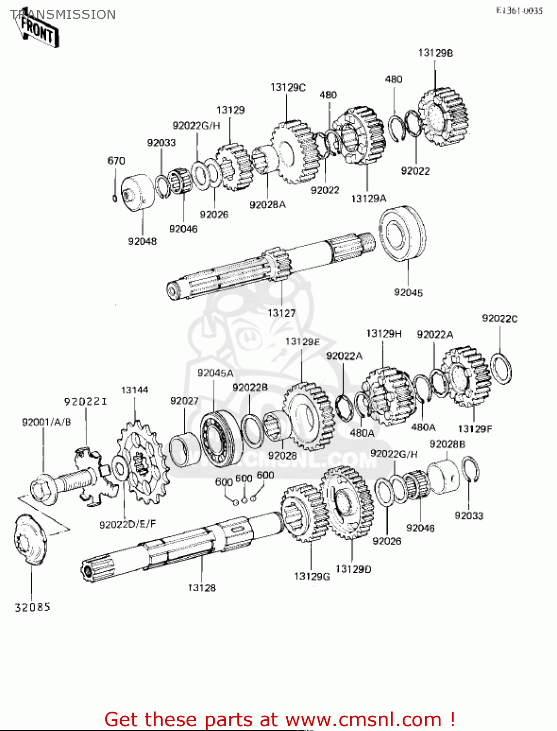 TRANSMISSION KZ1000M1 CSR 1981 USA CANADA