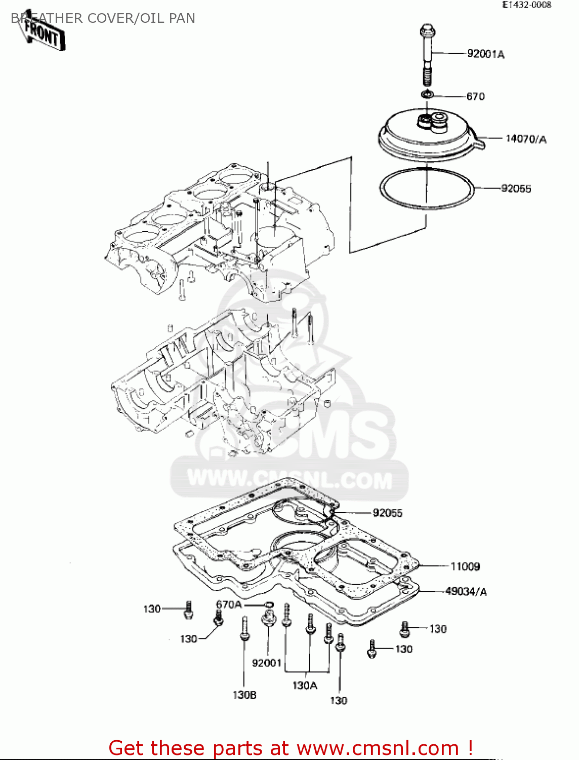 BREATHER COVER/OIL PAN KZ1000M1 CSR 1981 USA CANADA
