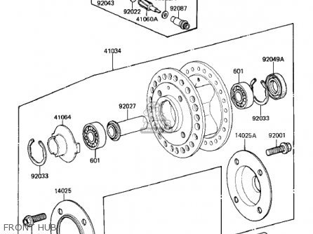 FRONT HUB - KZ1000M1 CSR 1981 USA CANADA