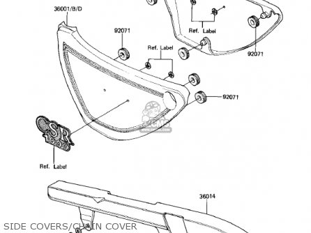 SIDE COVERS/CHAIN COVER - KZ1000M1 CSR 1981 USA CANADA
