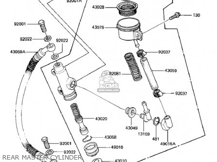 REAR MASTER CYLINDER - KZ1000M1 CSR 1981 USA CANADA