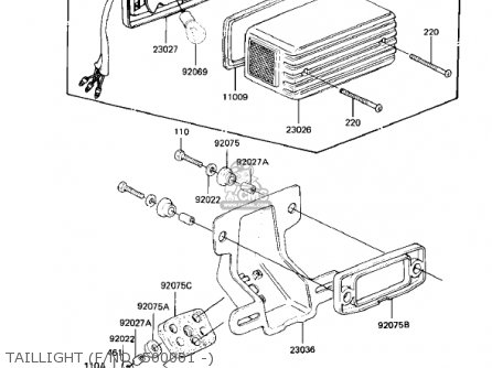 TAILLIGHT (F/NO. 500001 -) - KZ1000M1 CSR 1981 USA CANADA