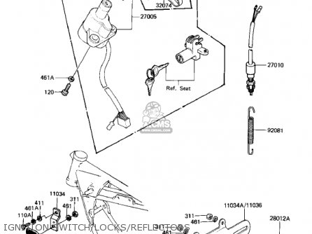 IGNITION SWITCH/LOCKS/REFLECTORS - KZ1000M1 CSR 1981 USA CANADA