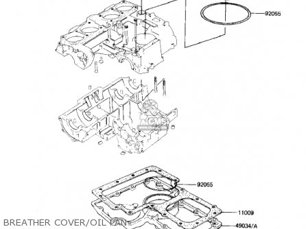 BREATHER COVER/OIL PAN - KZ1000M1 CSR 1981 USA CANADA