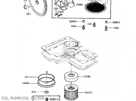 OIL PUMP/OIL FILTER - KZ1000M1 CSR 1981 USA CANADA
