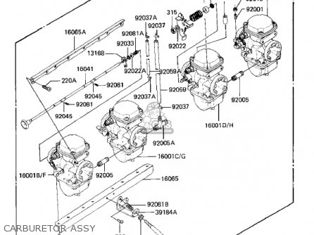 CARBURETOR ASSY - KZ1000M1 CSR 1981 USA CANADA