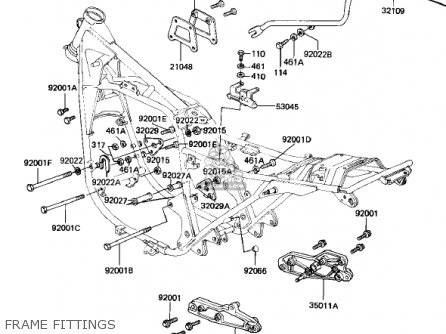 FRAME FITTINGS - KZ1000M1 CSR 1981 USA CANADA