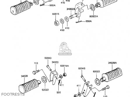 FOOTRESTS - KZ1000M1 CSR 1981 USA CANADA