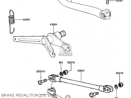 BRAKE PEDAL/TORQUE LINK - KZ1000M1 CSR 1981 USA CANADA
