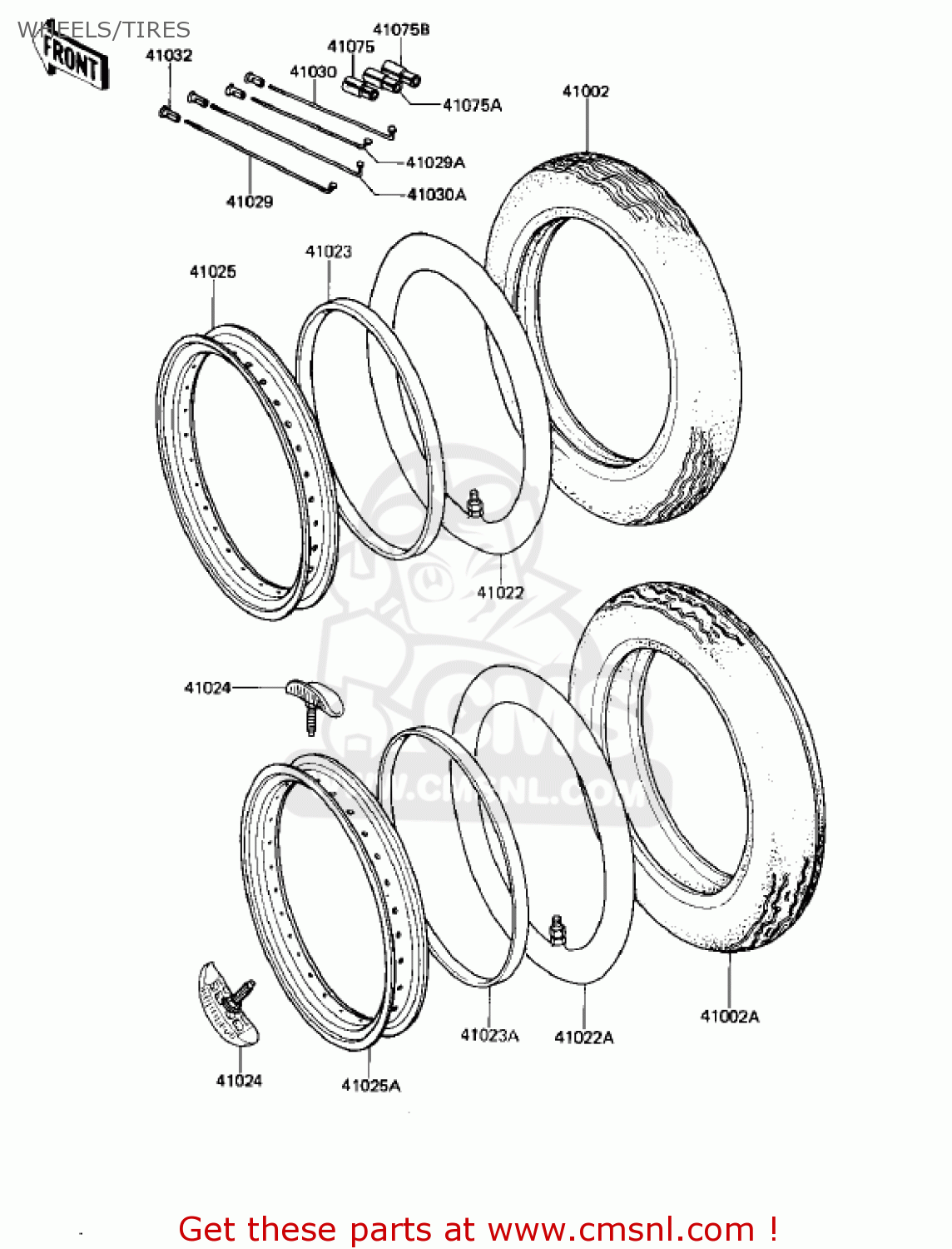 WHEELS/TIRES KZ1000M2 CSR 1982 USA CANADA