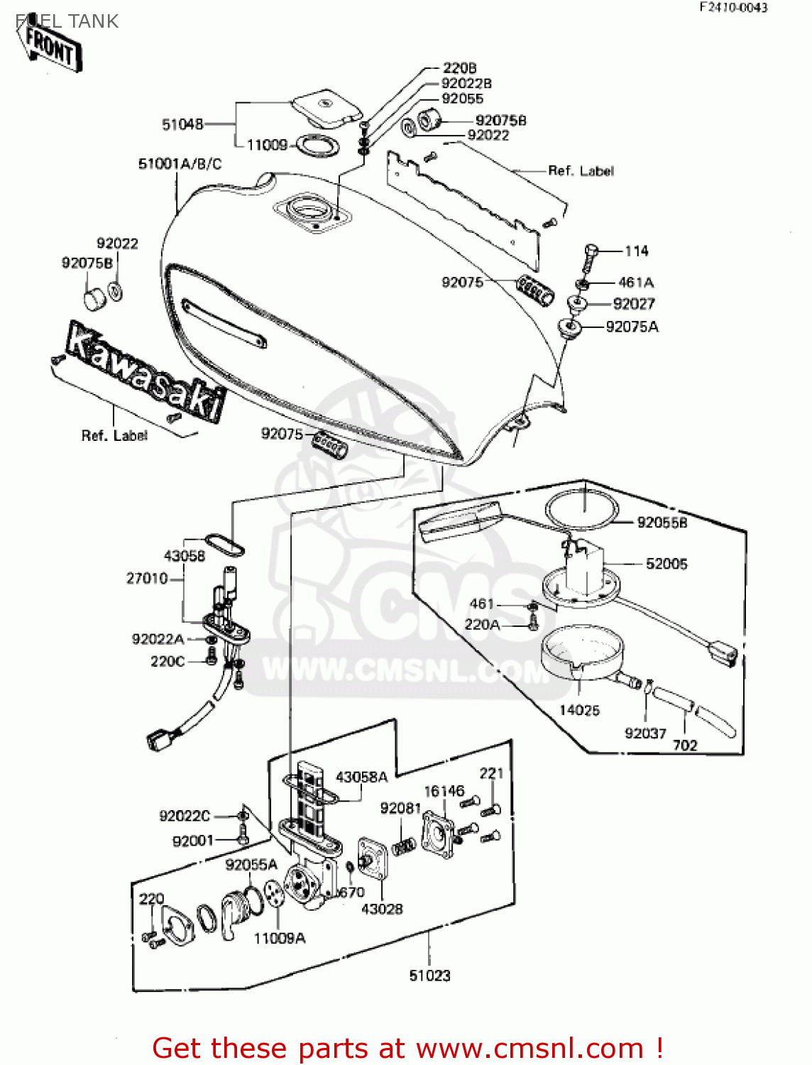 FUEL TANK KZ1000M2 CSR 1982 USA CANADA
