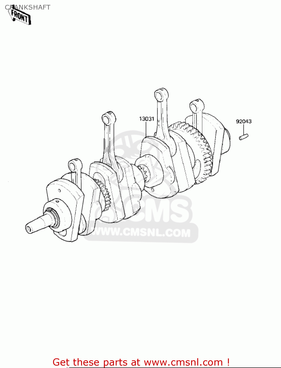 CRANKSHAFT KZ1000M2 CSR 1982 USA CANADA