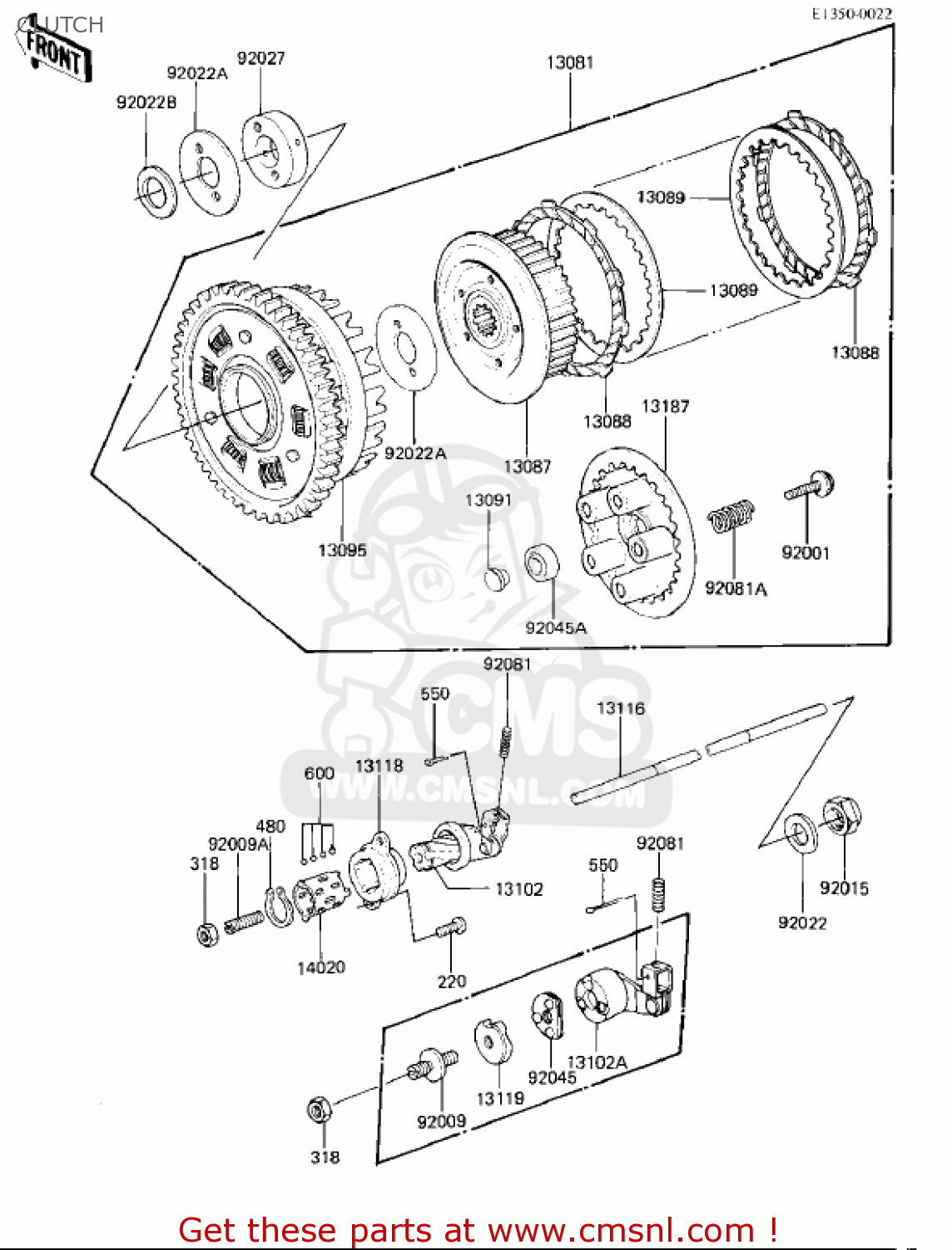 CLUTCH KZ1000M2 CSR 1982 USA CANADA