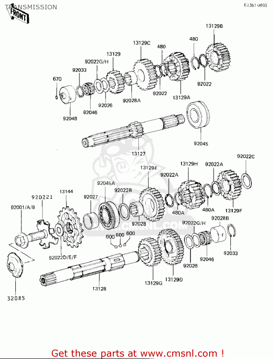 TRANSMISSION KZ1000M2 CSR 1982 USA CANADA