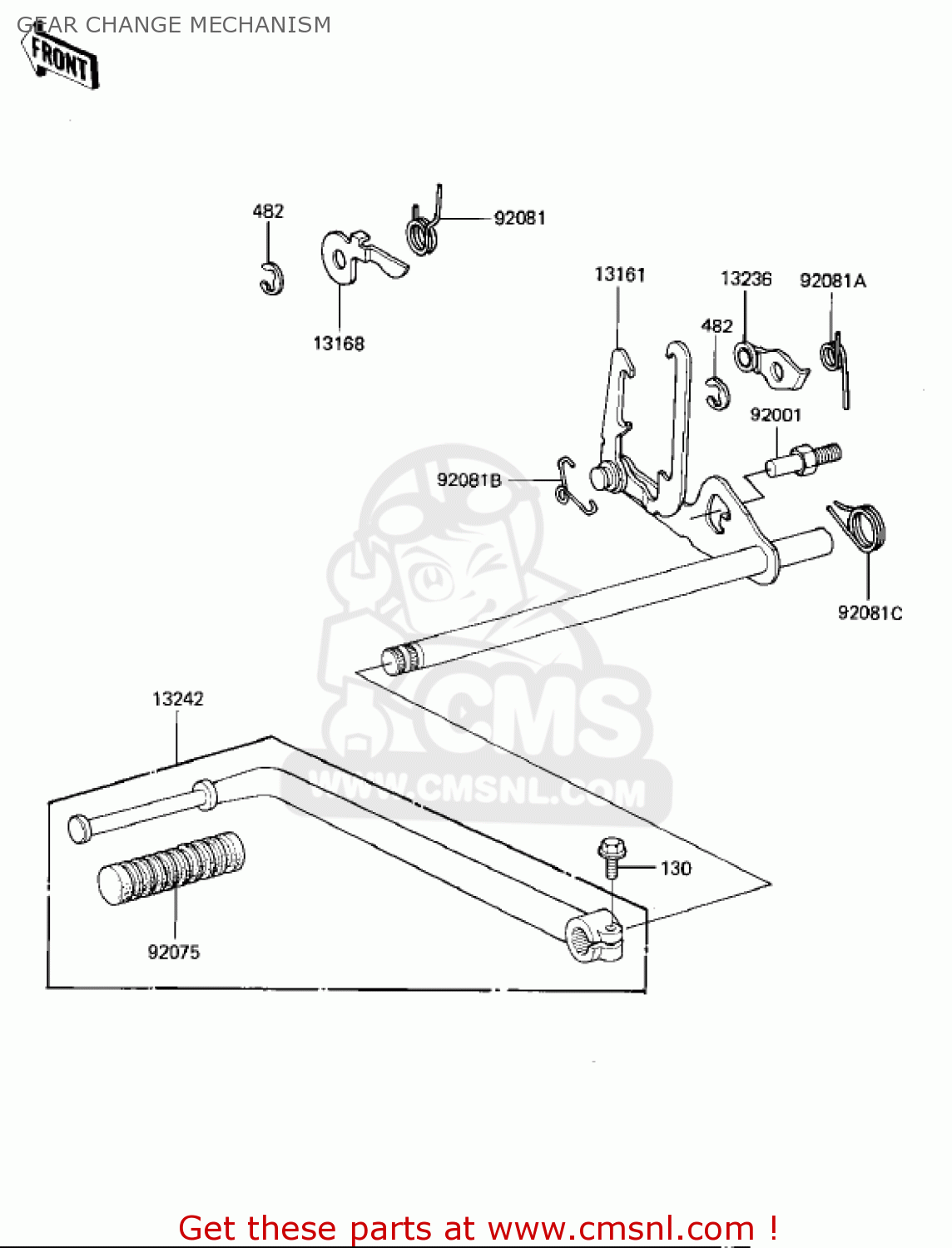 GEAR CHANGE MECHANISM KZ1000M2 CSR 1982 USA CANADA