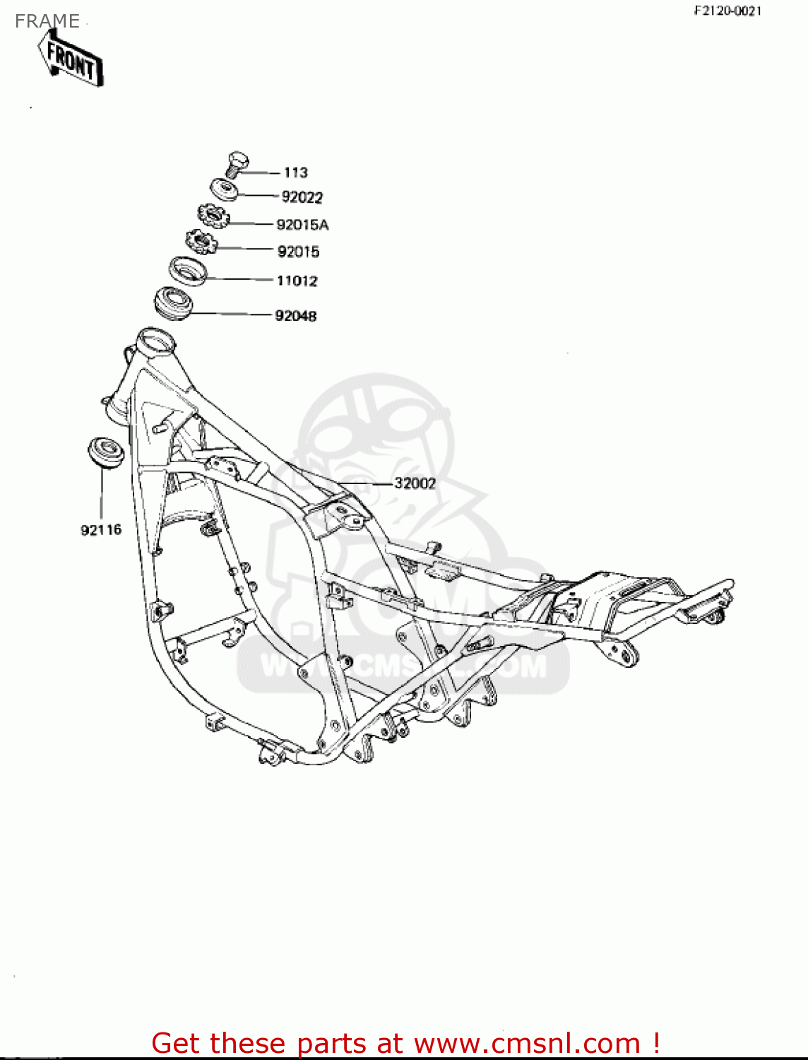 FRAME KZ1000M2 CSR 1982 USA CANADA