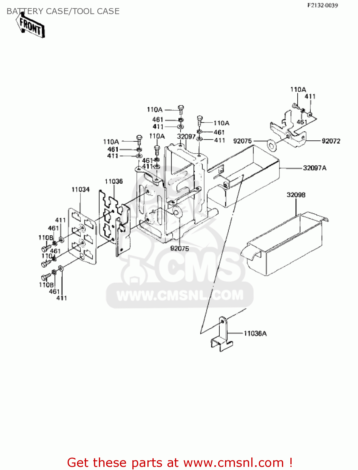 BATTERY CASE/TOOL CASE KZ1000M2 CSR 1982 USA CANADA