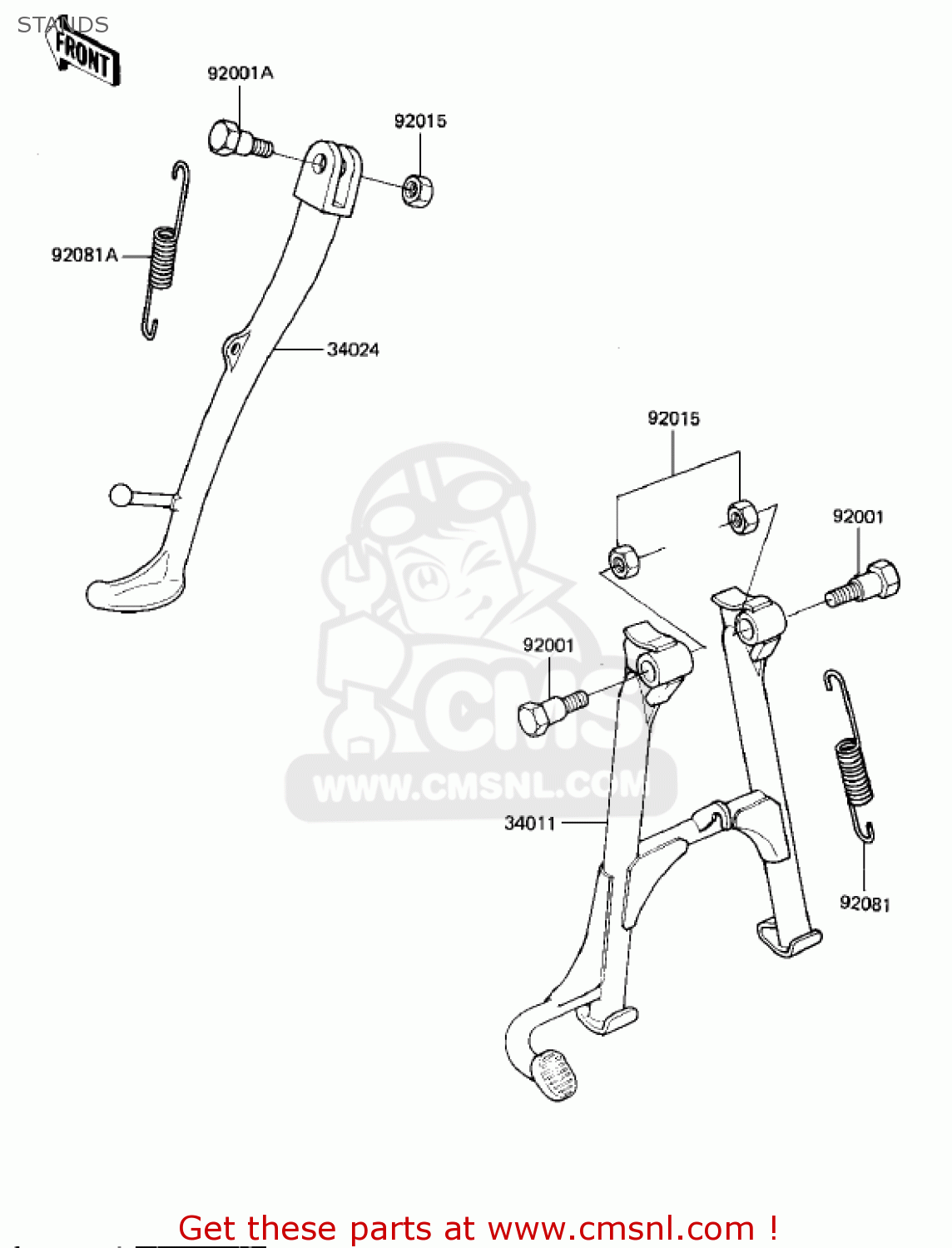 STANDS KZ1000M2 CSR 1982 USA CANADA
