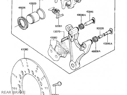 REAR BRAKE - KZ1000M2 CSR 1982 USA CANADA