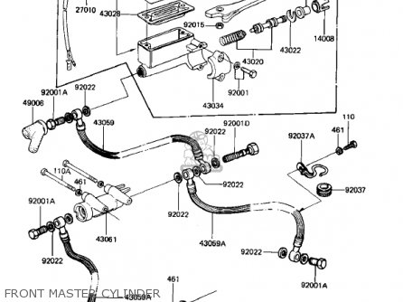 FRONT MASTER CYLINDER - KZ1000M2 CSR 1982 USA CANADA