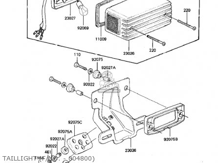 TAILLIGHT (F/NO. - 004800) - KZ1000M2 CSR 1982 USA CANADA