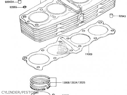 CYLINDER/PISTONS - KZ1000M2 CSR 1982 USA CANADA