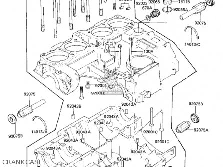 CRANKCASE - KZ1000M2 CSR 1982 USA CANADA