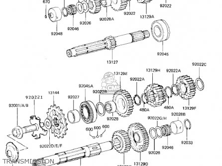 TRANSMISSION - KZ1000M2 CSR 1982 USA CANADA