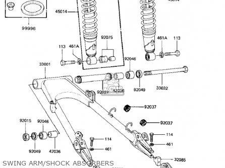 SWING ARM/SHOCK ABSORBERS - KZ1000M2 CSR 1982 USA CANADA