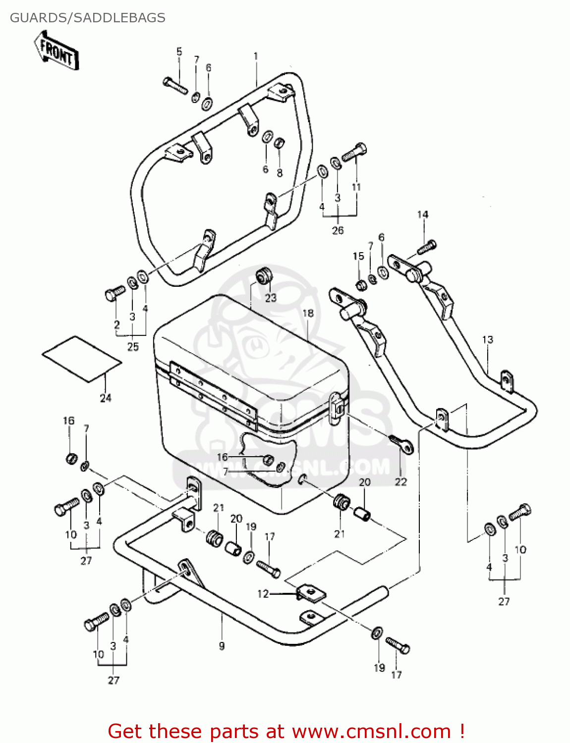 GUARDS/SADDLEBAGS KZ1000P1 POLICE 1000 1982 USA