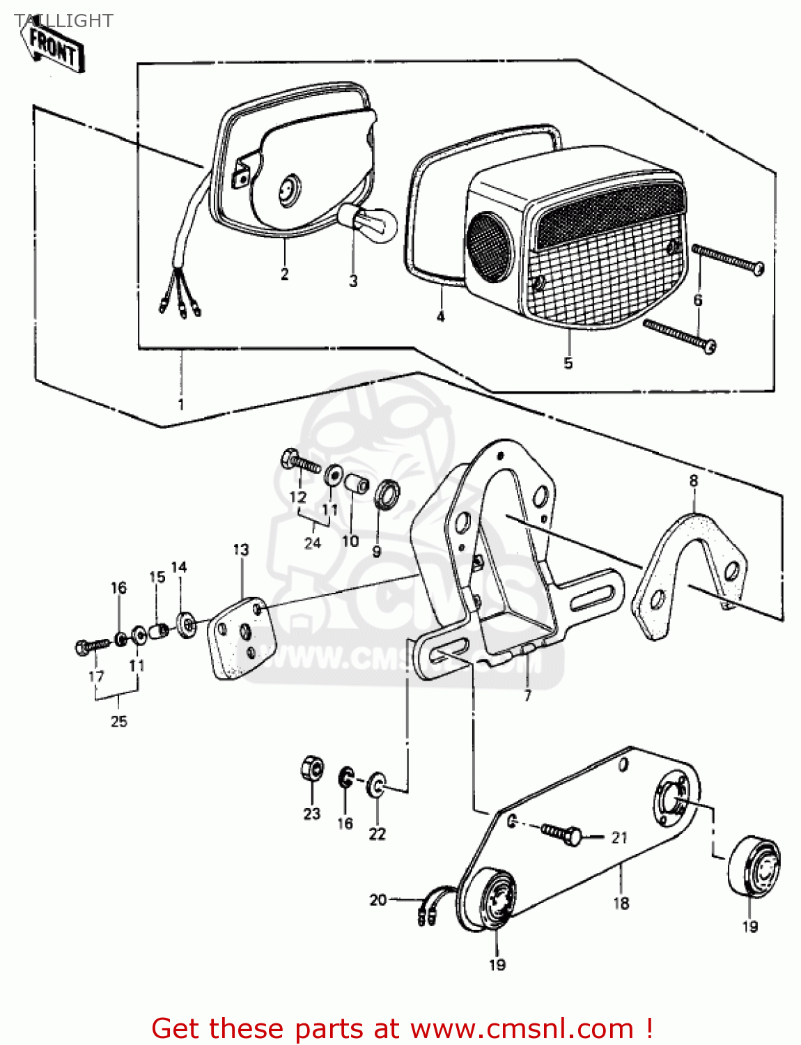 TAILLIGHT KZ1000P1 POLICE 1000 1982 USA