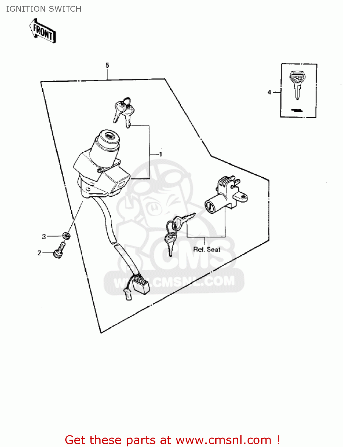 IGNITION SWITCH KZ1000P1 POLICE 1000 1982 USA