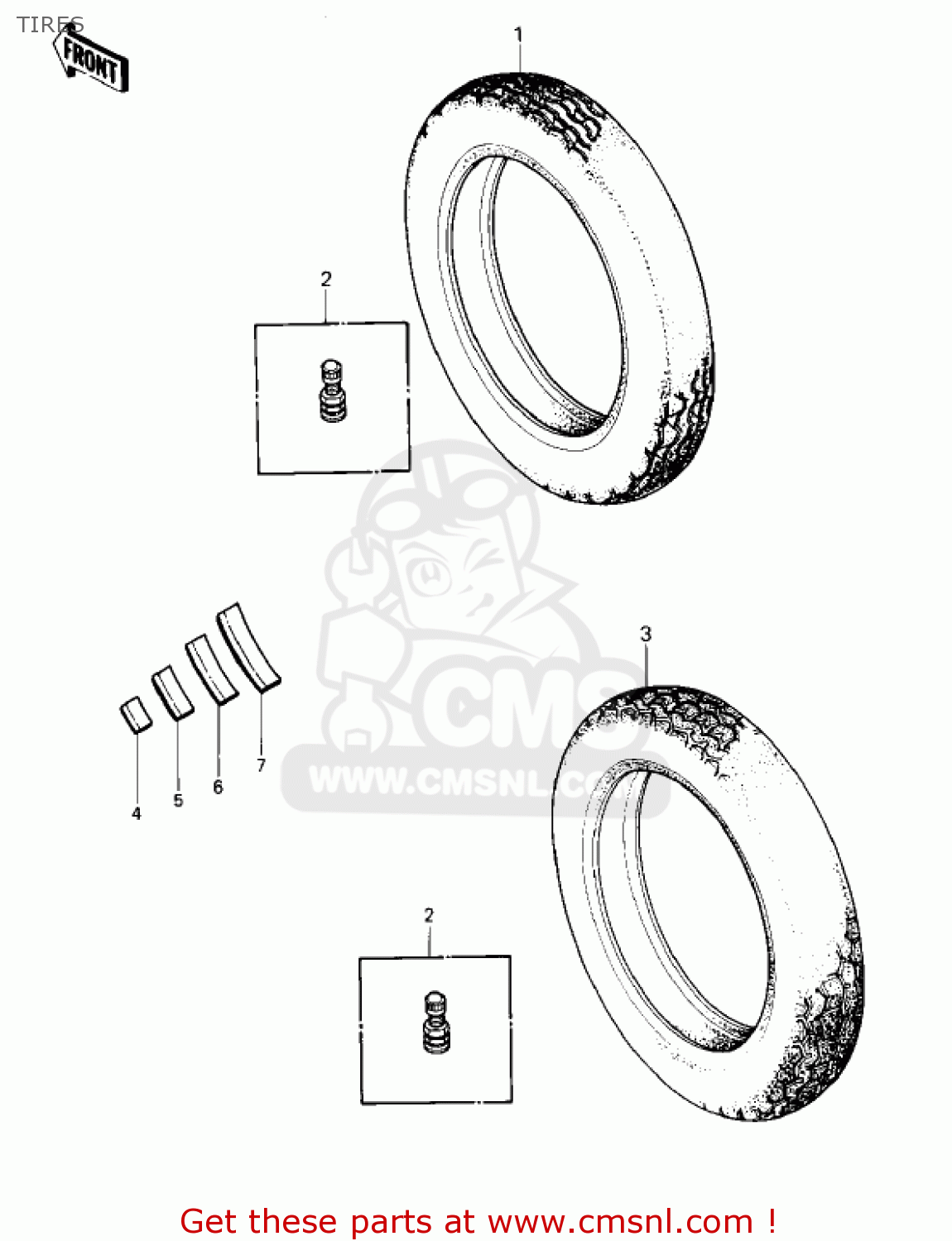 TIRES KZ1000P1 POLICE 1000 1982 USA