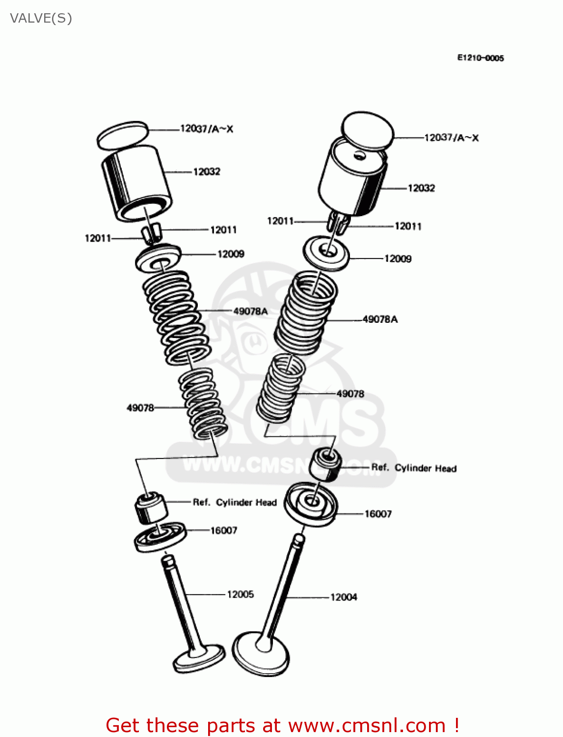 VALVE(S) KZ1000P10 POLICE 1000 1991 USA