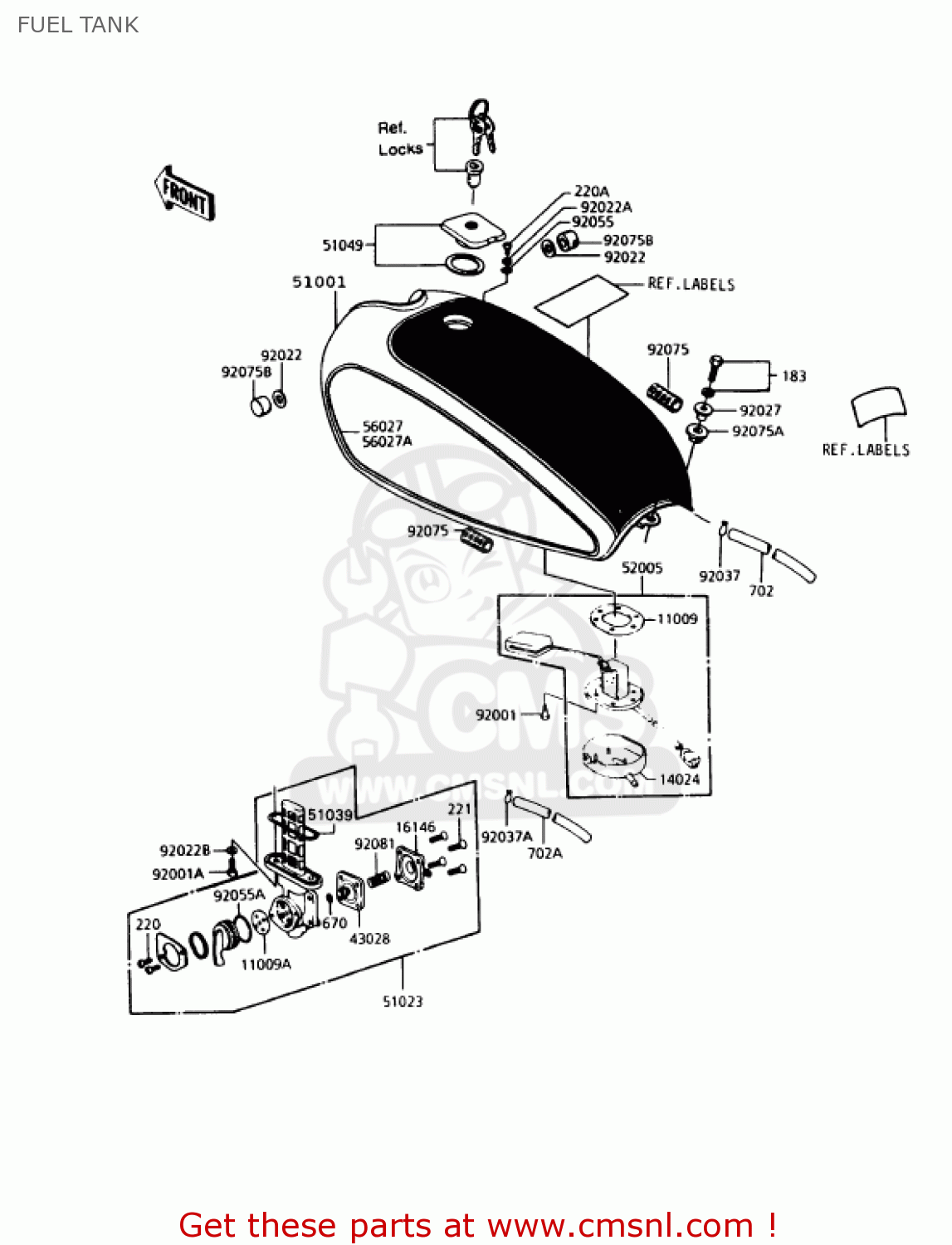 FUEL TANK KZ1000P10 POLICE 1000 1991 USA