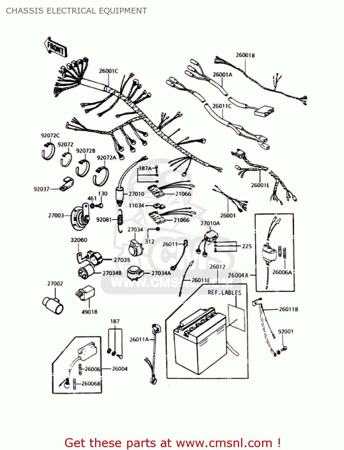 CHASSIS ELECTRICAL EQUIPMENT KZ1000P10 POLICE 1000 1991 USA