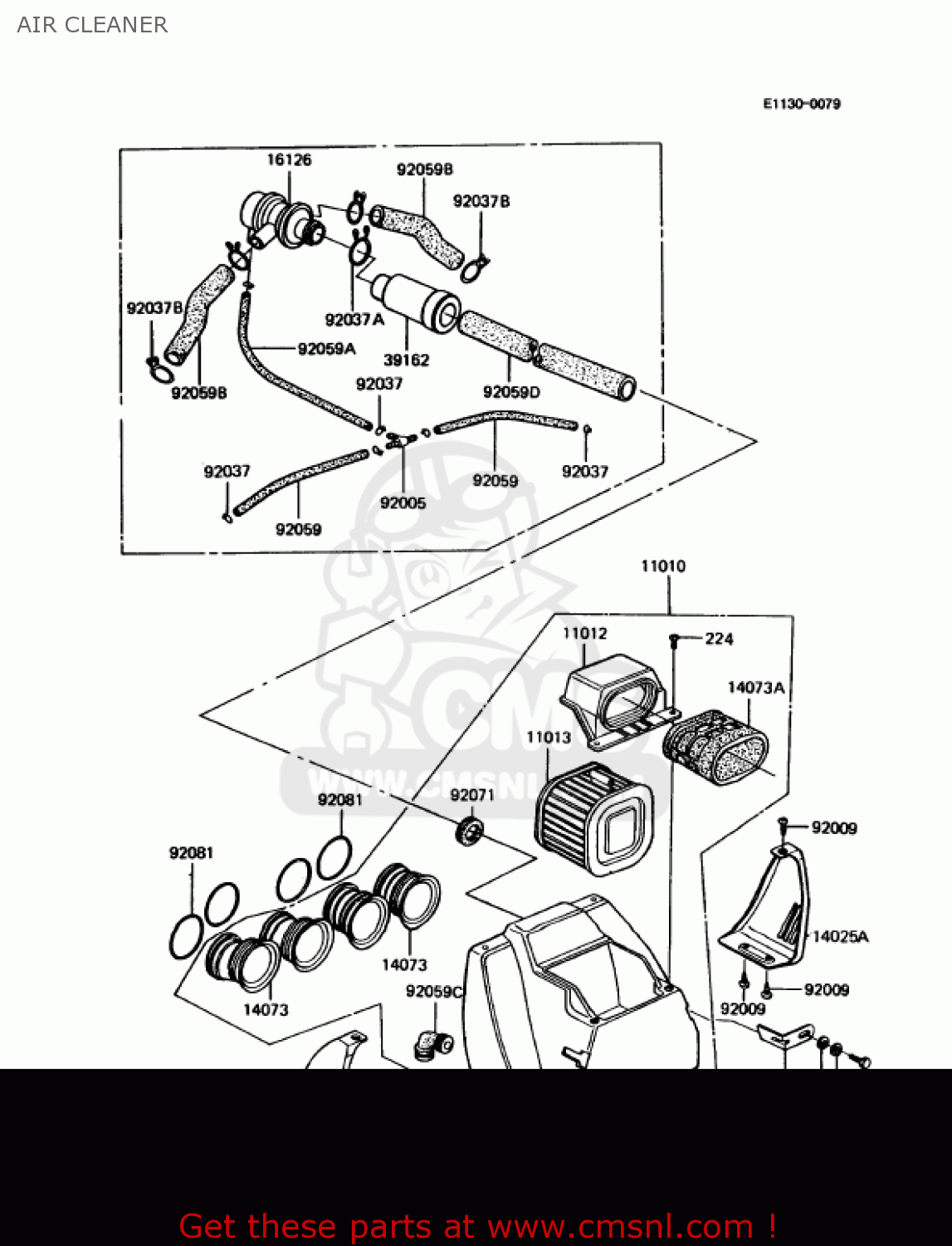 AIR CLEANER KZ1000P10 POLICE 1000 1991 USA