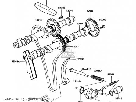 CAMSHAFT(S)/TENSIONER - KZ1000P10 POLICE 1000 1991 USA
