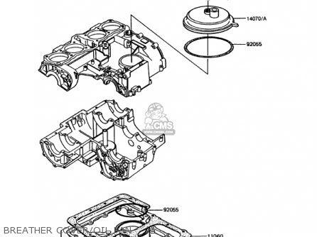 BREATHER COVER/OIL PAN - KZ1000P10 POLICE 1000 1991 USA