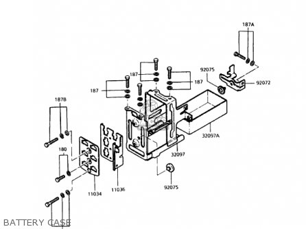 BATTERY CASE - KZ1000P10 POLICE 1000 1991 USA