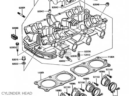 CYLINDER HEAD - KZ1000P10 POLICE 1000 1991 USA