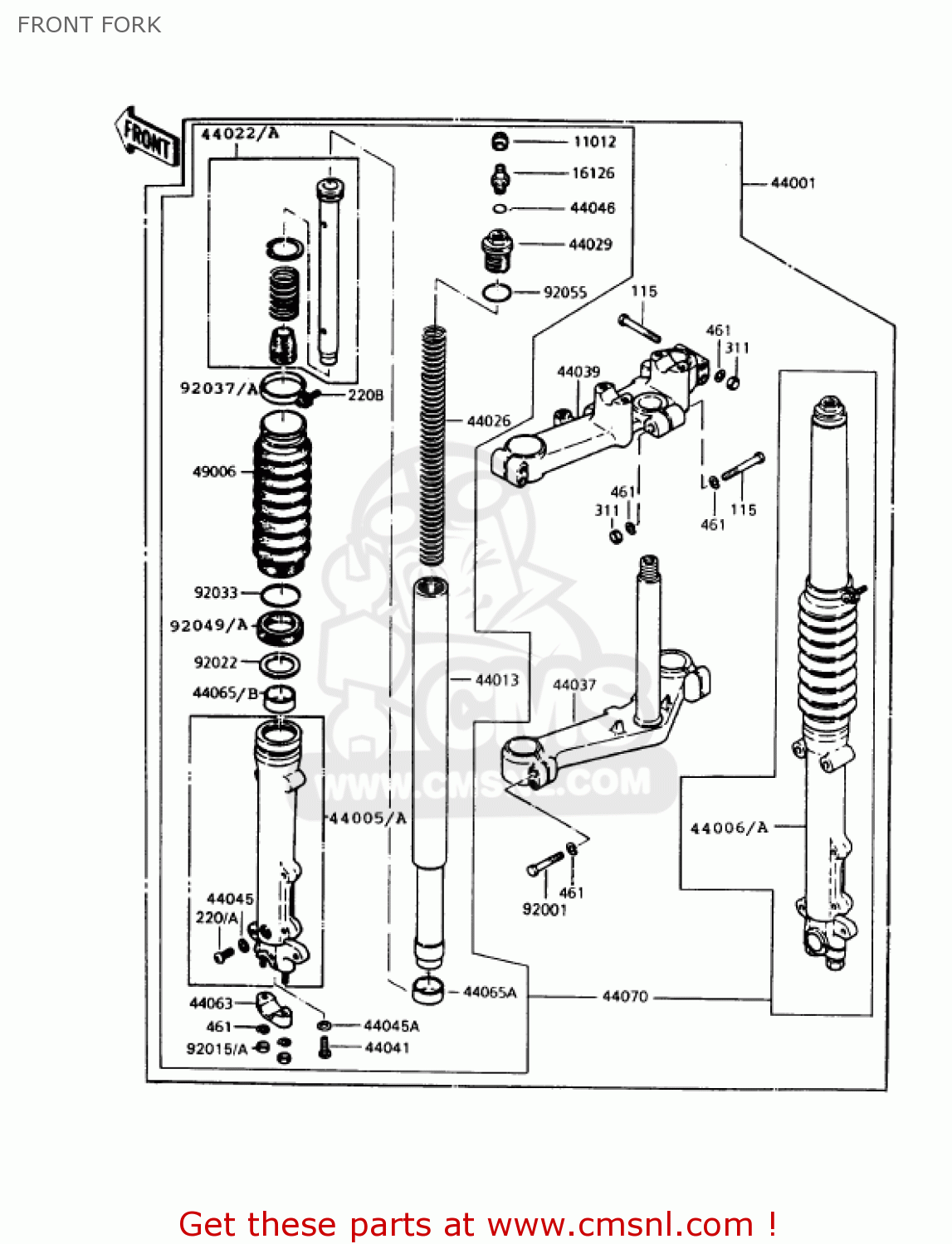 FRONT FORK KZ1000P11 POLICE 1000 1992 USA